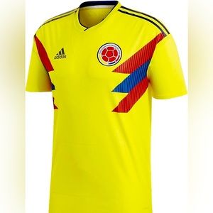 ADIDAS Colombia Home Men's Authentic Soccer Jersey- World Cup 2018